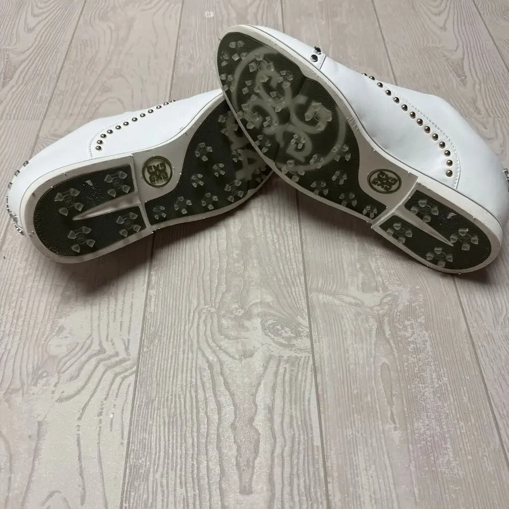 G/FORE Women’s Gallivanter Golf Shoes Size 8 White Studded Leather Spikeless